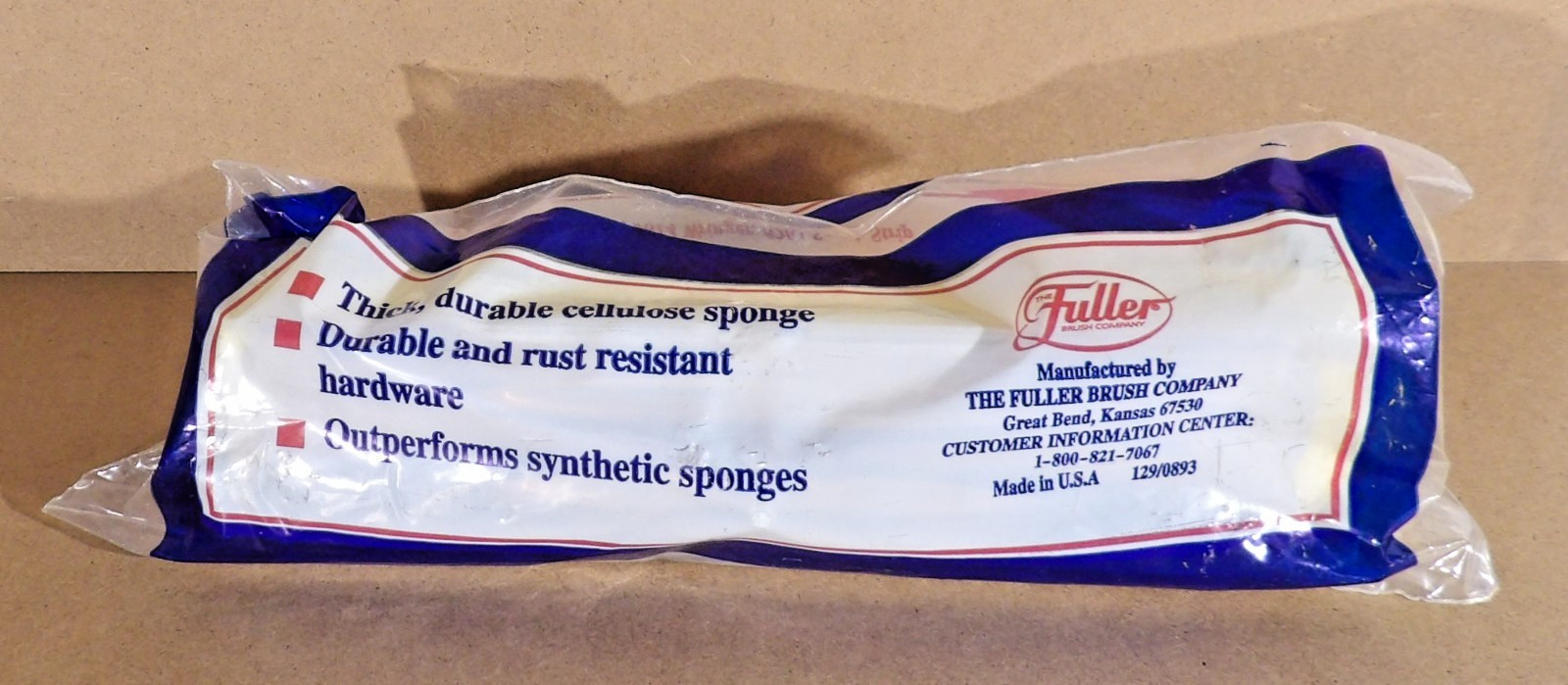 Fuller Brush Company Sponge Mop 9″ Replacement Head For #821 Handle Vintage NEW
