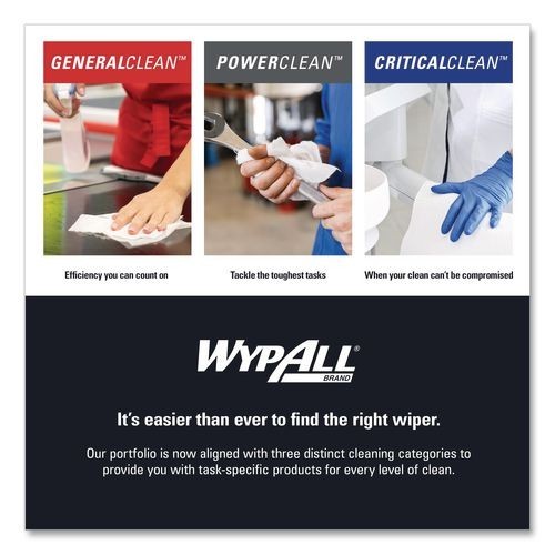 WypAll X80 Heavy Duty Cloths, Jumbo, Perforated,12.4×12.2, Red, 455 Wipers/Roll