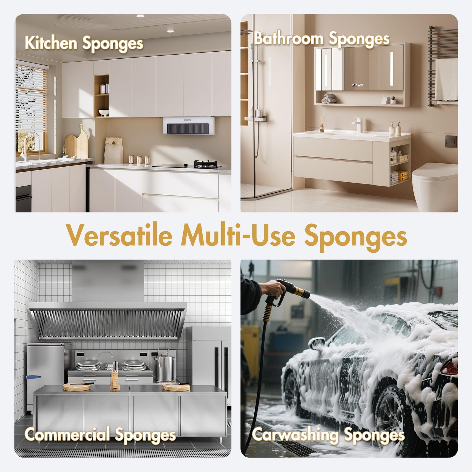 6 x 3.6 x 0.9 Inch JK SP-T22 Large Sponge, Kitchen Sponges, Handy Sponges, Ce…