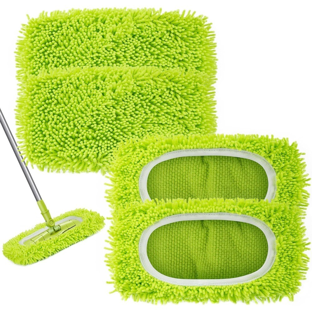 Reusable Dry Sweeping Cloths Microfiber Wet Mop Pads Compatible with Swiffer