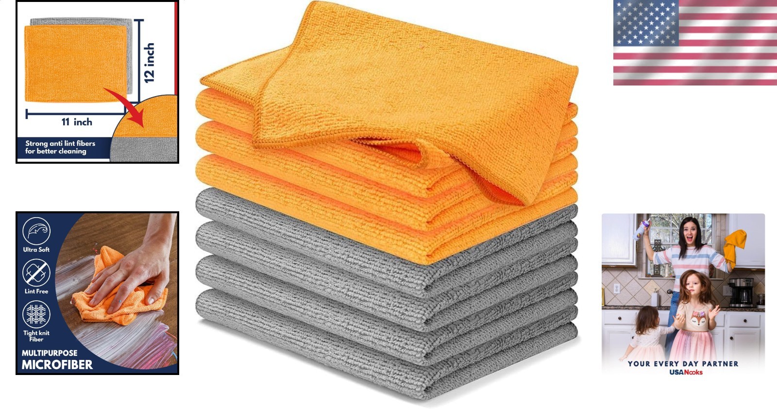 Absorbent Lint Free Streak Free Shine Towels
