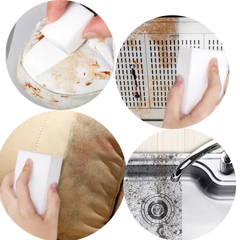 100 PCS Sponge Eraser BULK PACK Melamine Cleaning Foam 3/4″ Thick Kitchen Bath