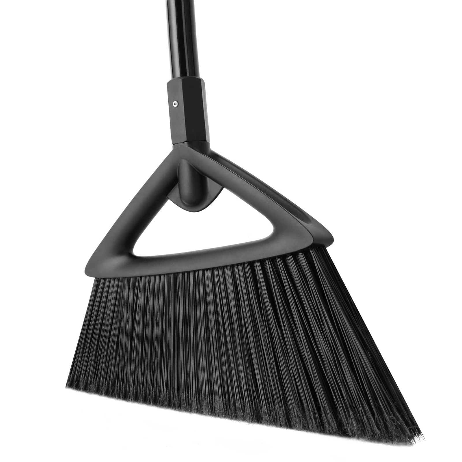 Heavy-Duty Angle Broom 57″ Long Handle – Indoor/Outdoor Cleaning Tool, Fine Dust