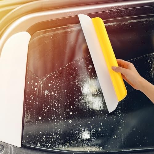 Pack 14 Inch Car Drying Squeegee Longer Silicone Water Squeegee Window 2 Yellow