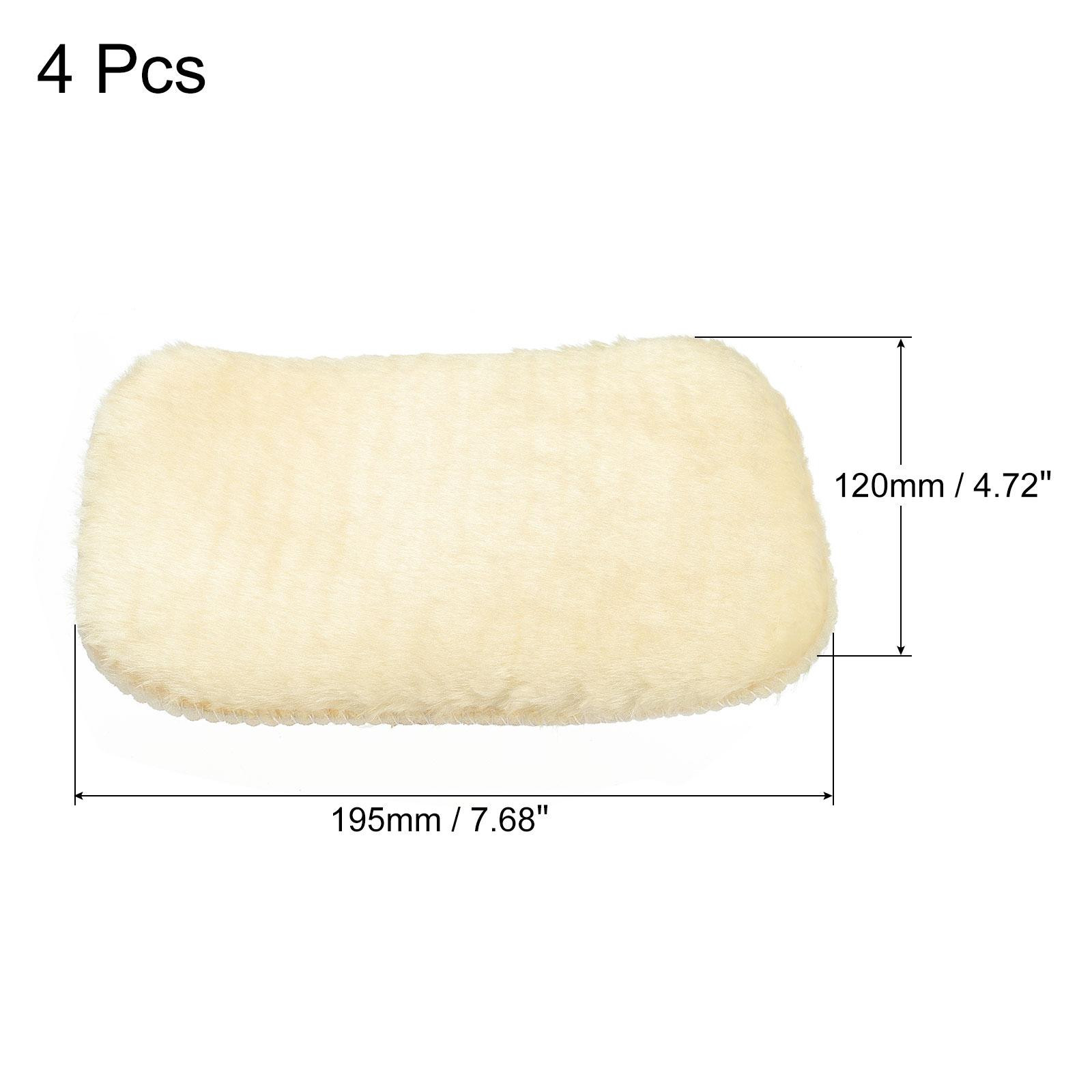 Shoes Polishing Gloves, 4 Pack Cleaning Shine Cloth for Leather Boots, Yellow