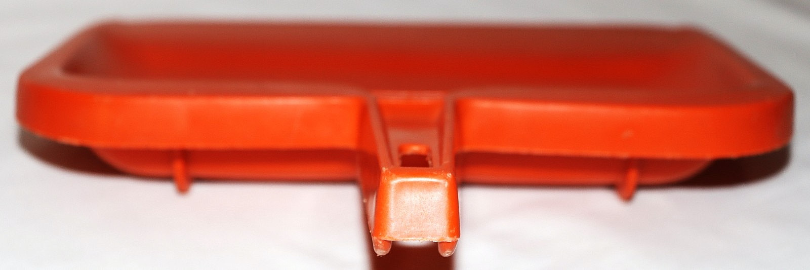 Rubbermaid Hard Rubber Orange Dust Pan Flat Edge 2003-55 Vintage 1980s