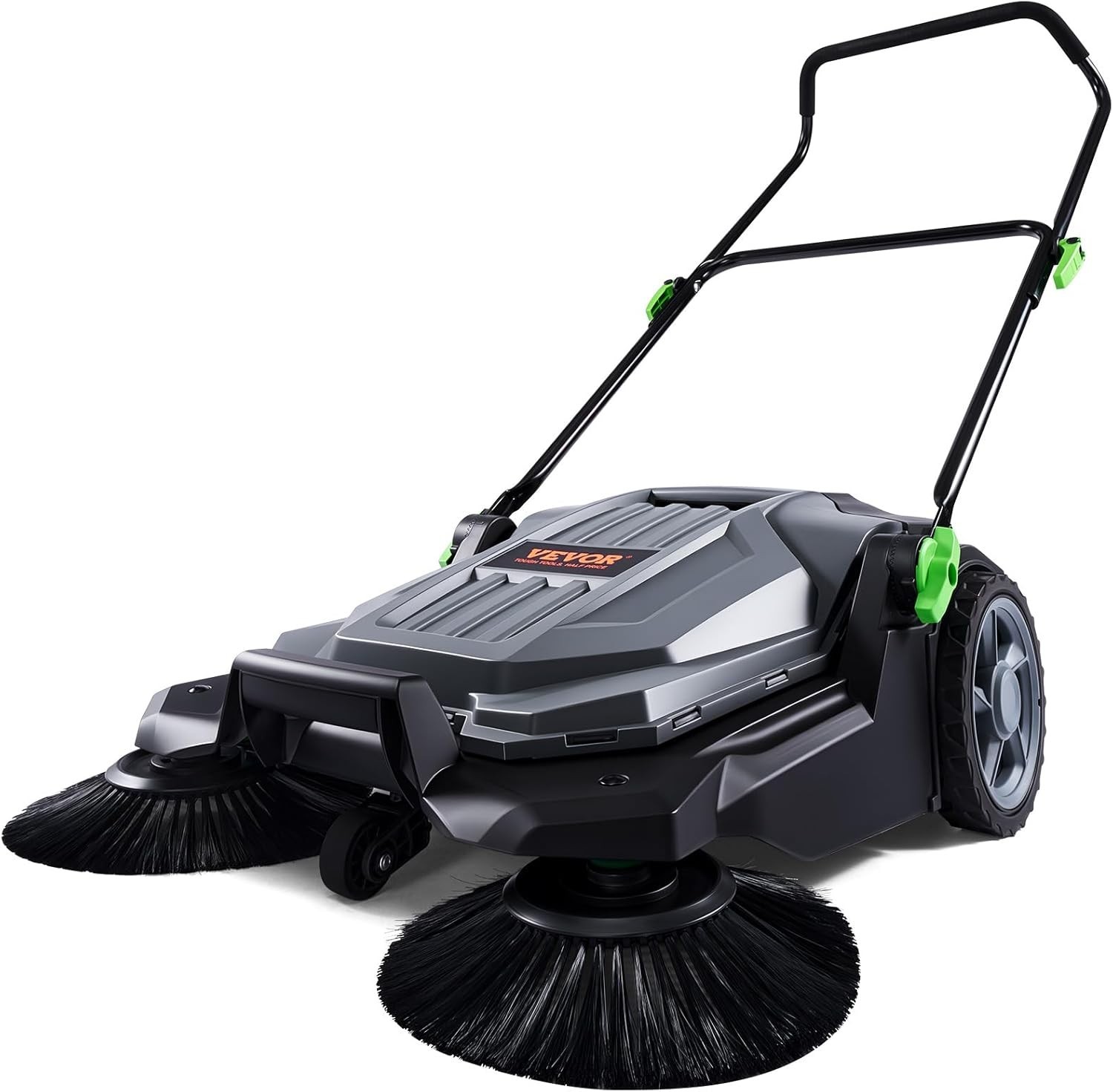 Walk-Behind Hand Push Floor Sweeper 25 6 Inch Sweeping Width Manual Non Electric