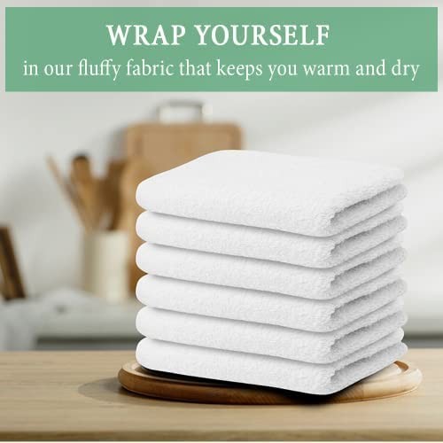 TOALLA 100% Cotton Terry Towel Cleaning Rags White 14’x17’|Pack of 60|Grade W…