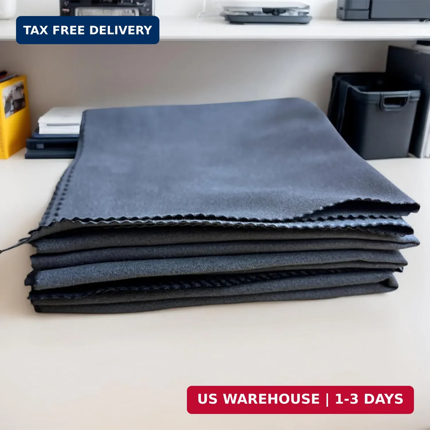Silicone Gun Cleaning Cloth Set, 12 x 12 inch, 5-Pack, Gray, Lint-Free for Firea