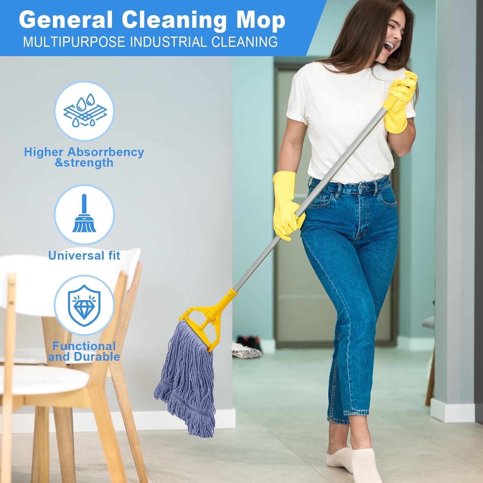 kCarpolyGeneral Cleaning Mop Heavy Duty Commercial Replacement, Heavy Duty Mo…