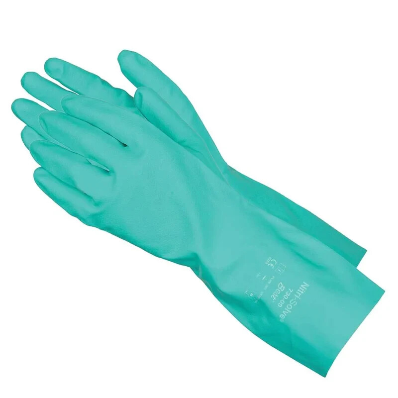 12 Reusable Heavy Duty Industrial Cleaning Dishwashing Waterproof Nitrile Gloves