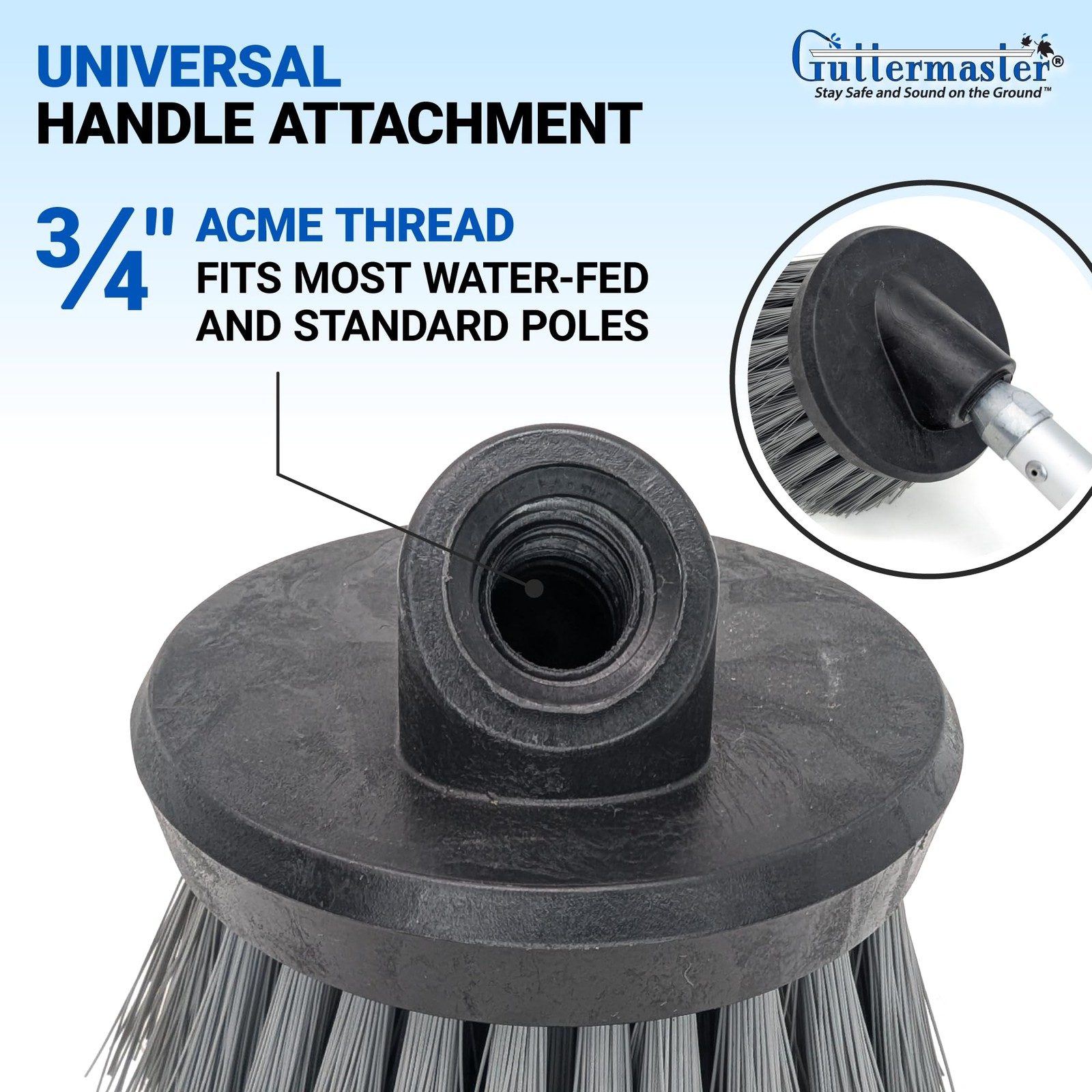 Gutter Master Guttermaster Gm-314P Grey 4.5 Inch Diameter Round Medium Stiff