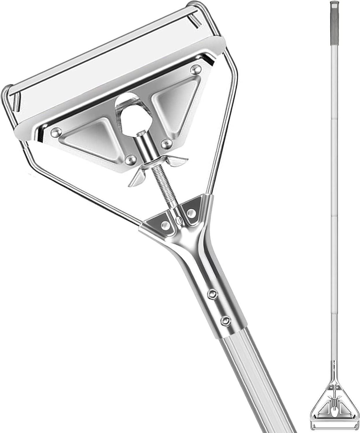 Commercial Mop Handle Heavy Duty,59″ Industrial Metal Mop Stick Replace for Home