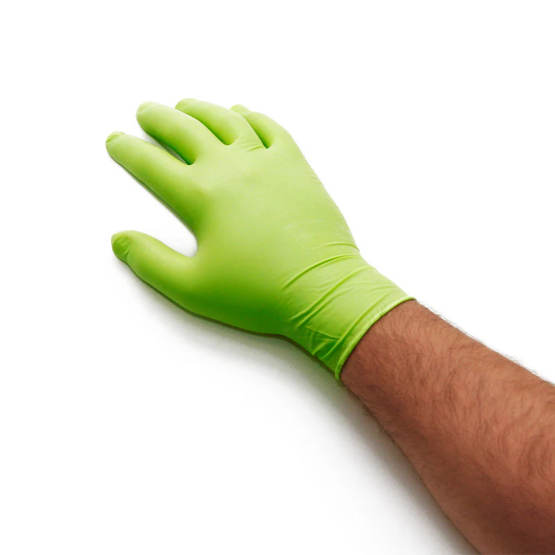 Flexzilla Disposable 6 Mil Heavy Duty Nitrile Glove 100 Pc, Powder Free Green
