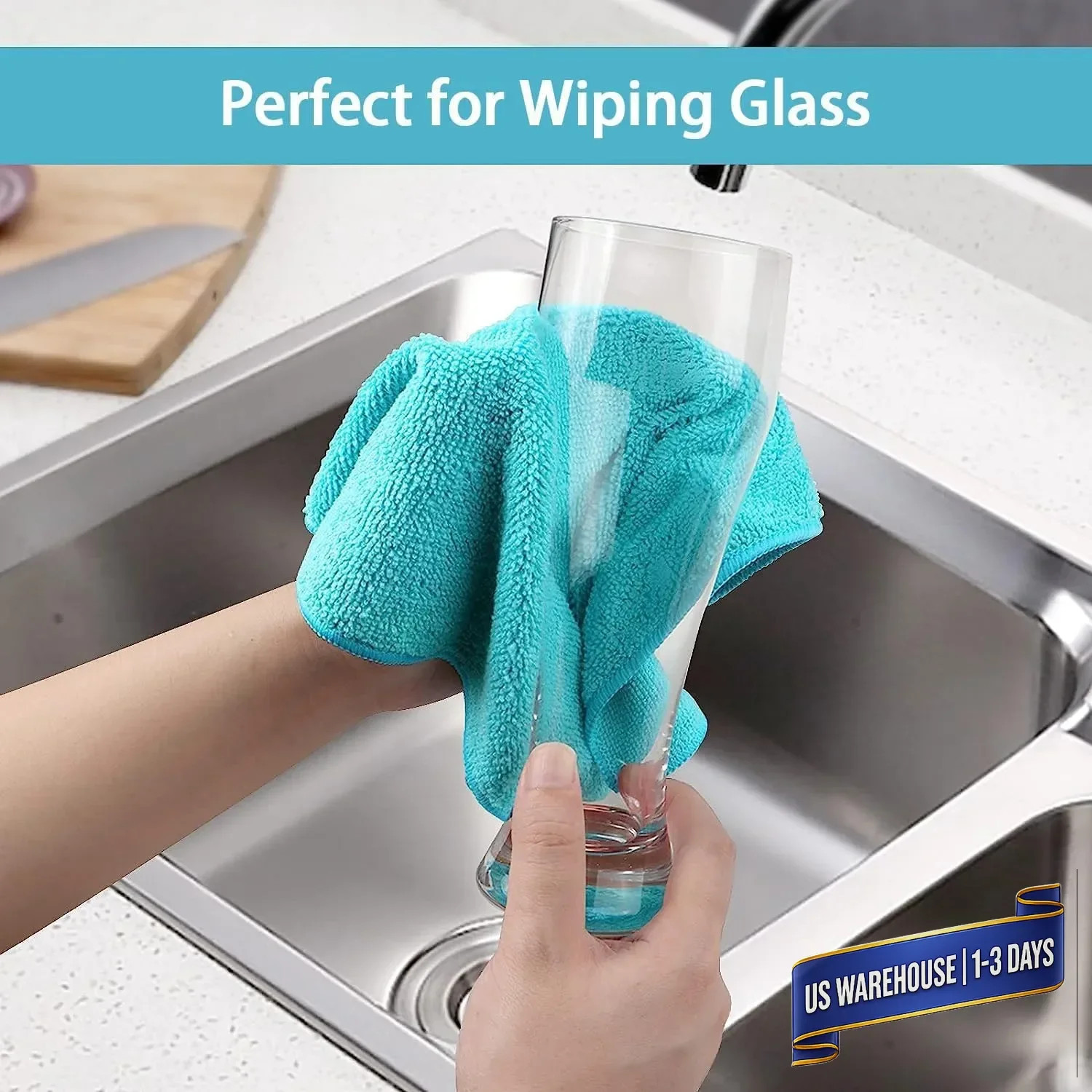HOMEXCEL Microfiber Cleaning Cloth 210GSM, Pack of 12, Size:11.5″ x 11.5″, Ultra