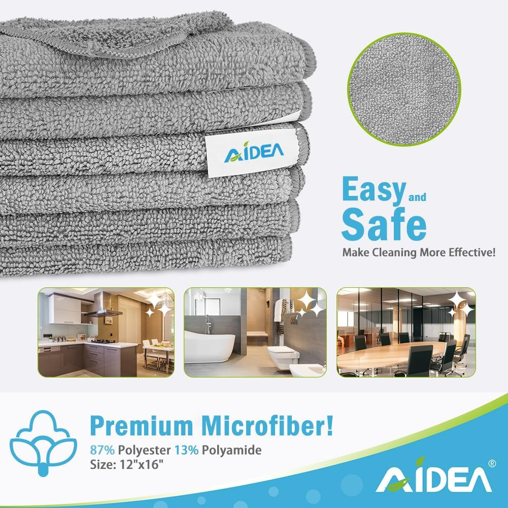 Microfiber Cleaning Cloth-8Pk, Soft Microfiber Towels for Cars, Absorbent Cleani