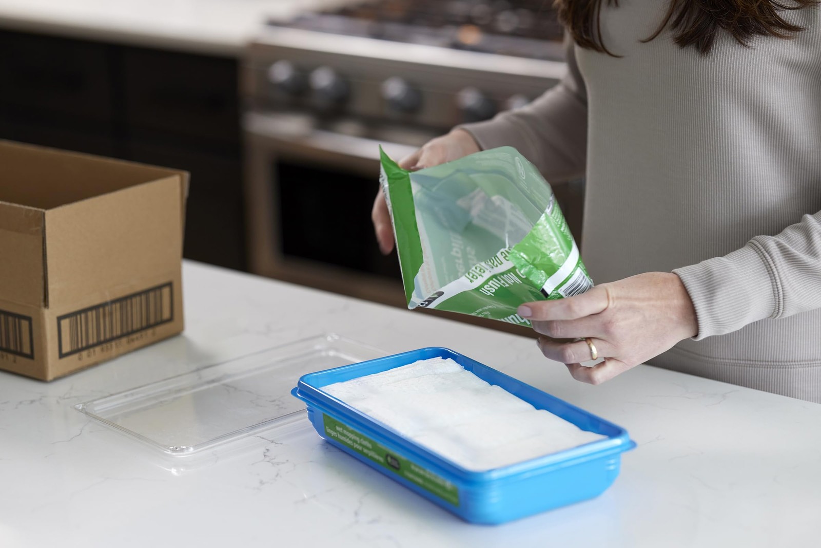 Amazon Basics Wet Mopping Cloth Refills Multi Surface Floor Cleaning Fresh Scent