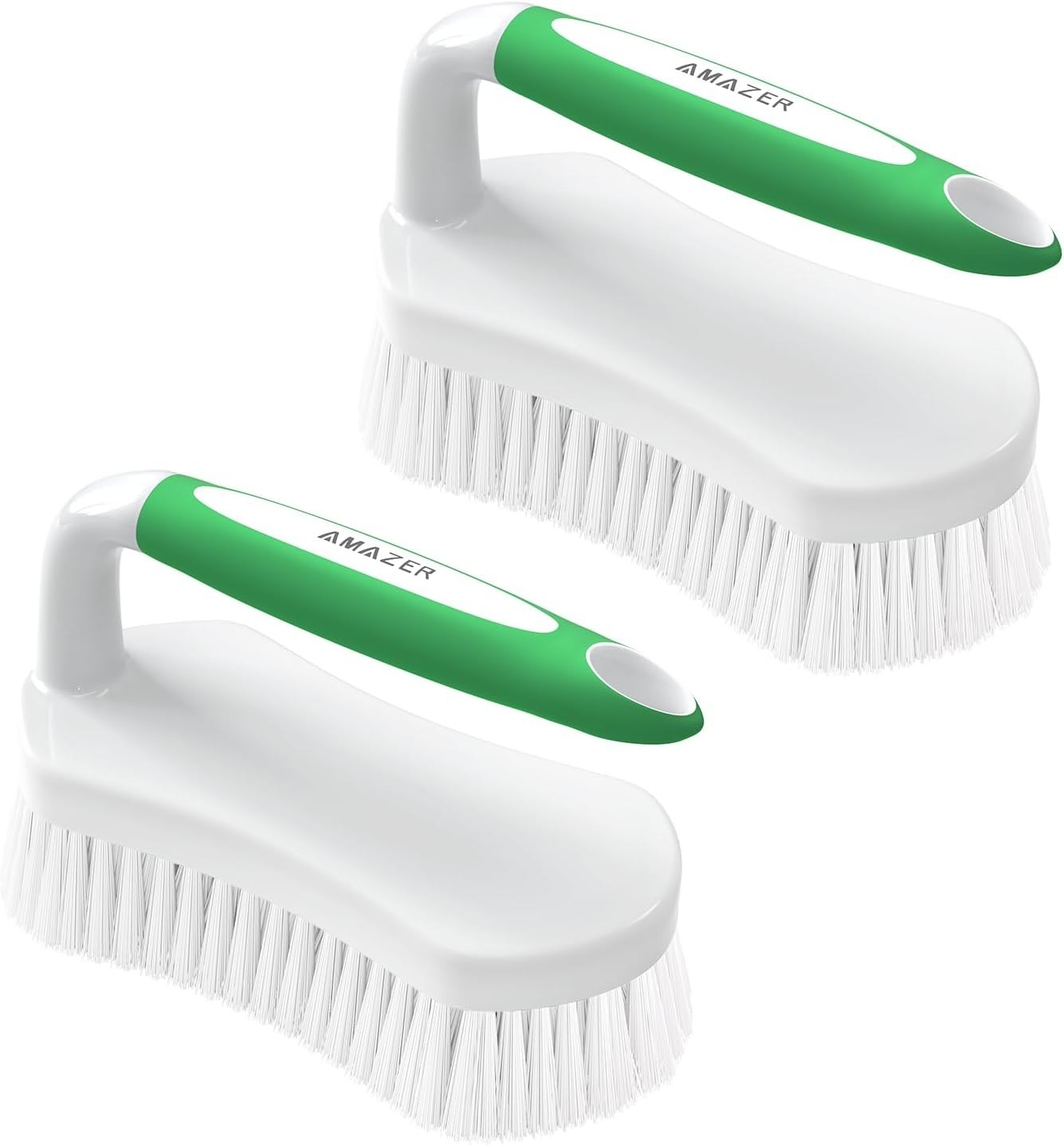 Scrub Brush for Cleaning Comfort Grip Shower Scrubber Stiff Bristles with Han…