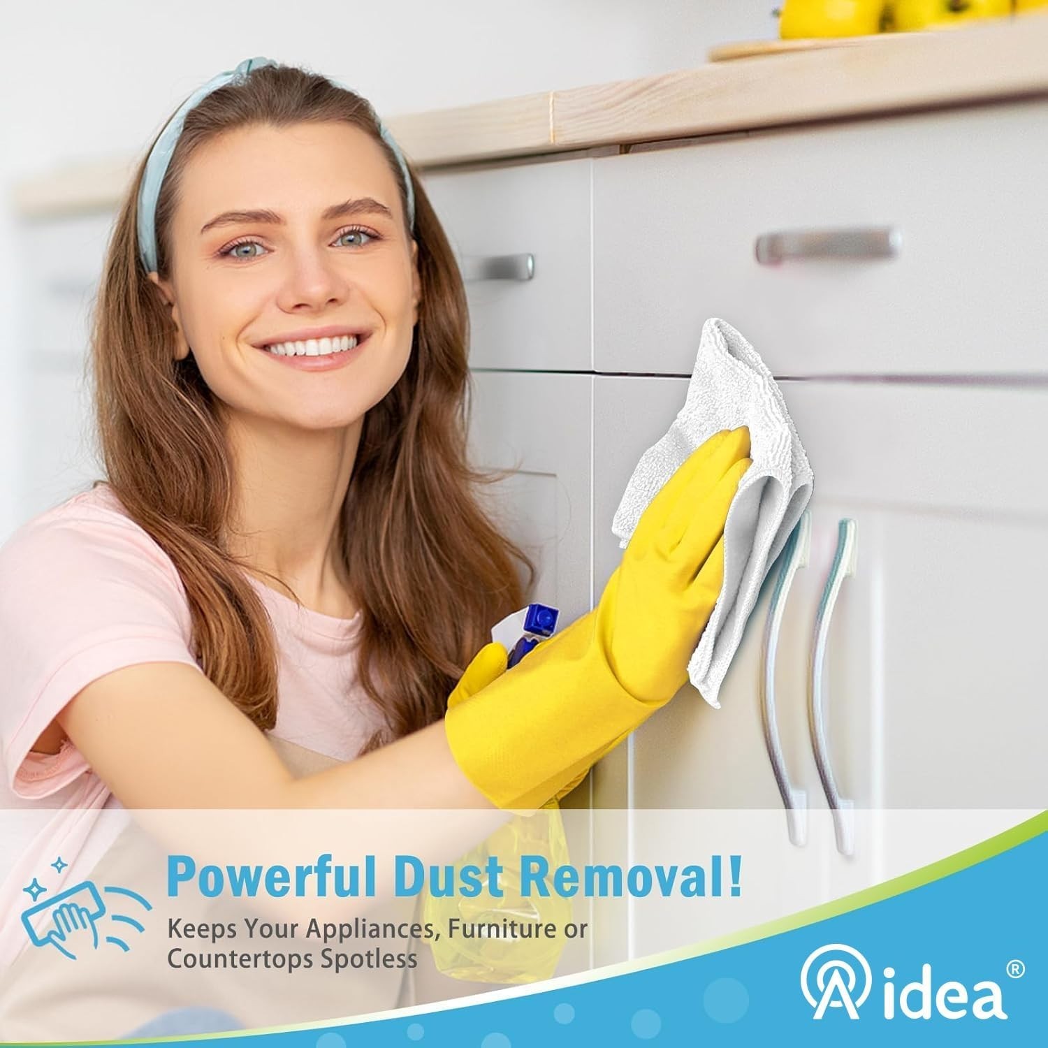 Versatile Microfiber Cleaning Towels – 8PK, 12x16in, Scratch-Free & Absorbent