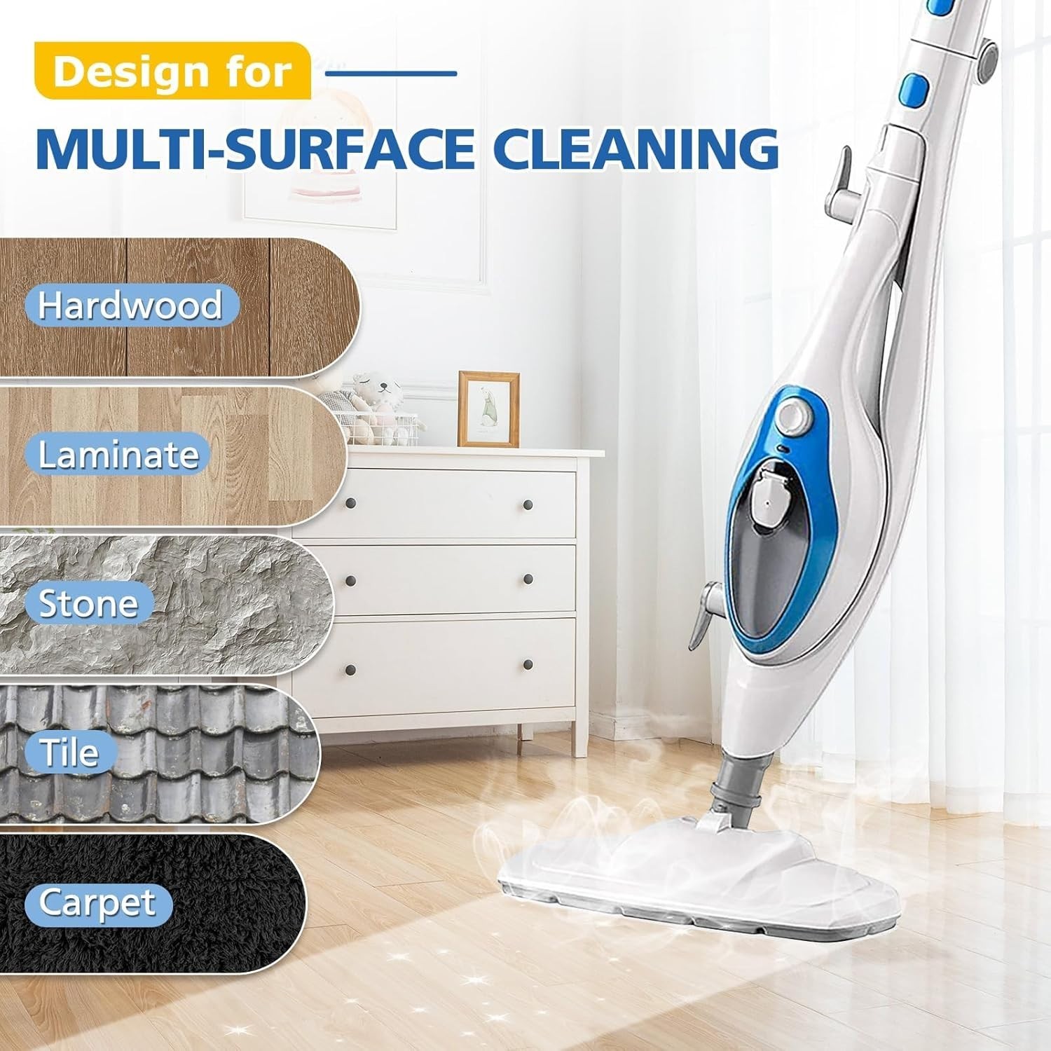 Soft Microfiber Mop Pads – 8 Pack Compatible with New PurSteam ThermaPro 10-in-1