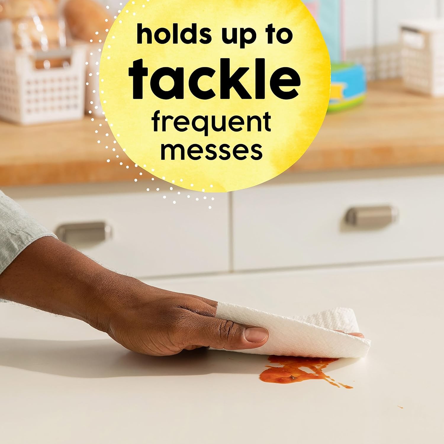 Essentials Select-A-Size Paper Towels, White, 2 Triple Rolls = 6 Regular Rolls