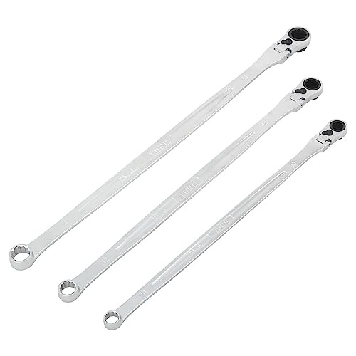 TONE Extra Long Flex Ratchet Box Wrench Set RMA300L 3pcs Japan
