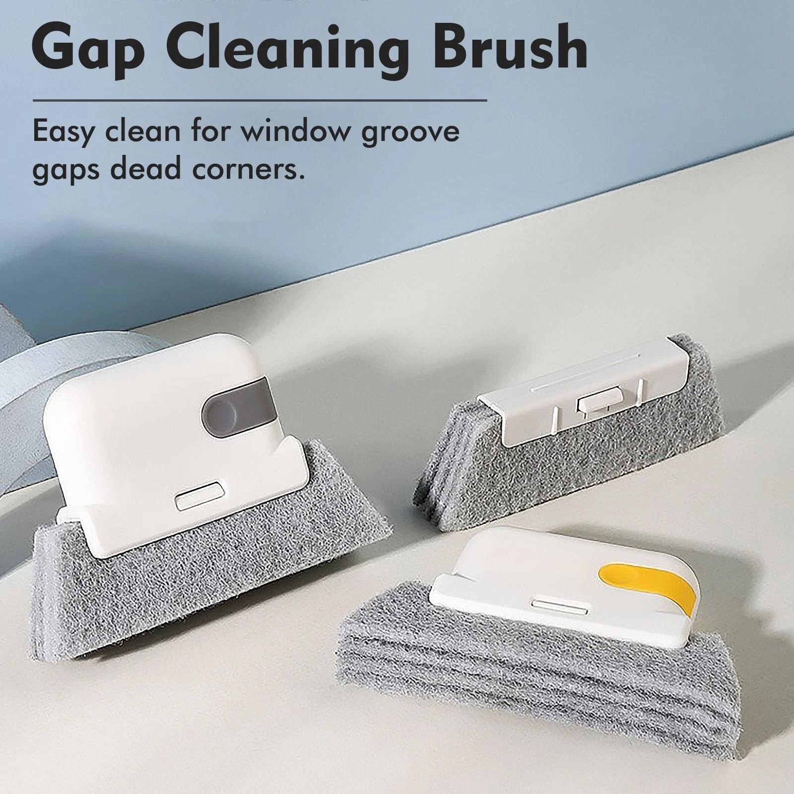 2 Pack Window Cleaning Brush, Multifucation Groove Cleaning Brush for Households