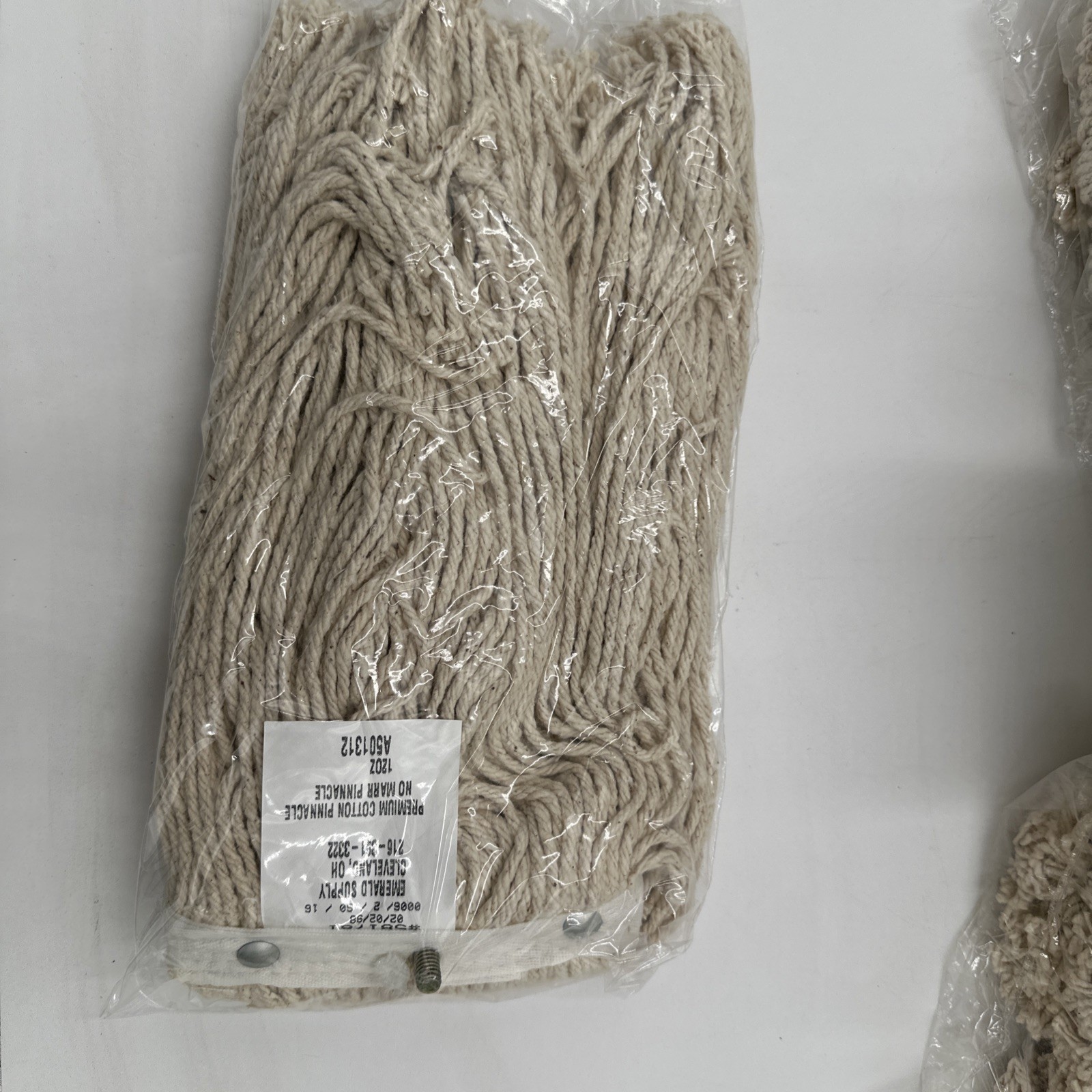 Case of 12 Premium Cotton Pinnacle 12oz Wet Mop Heads Commercial A501312 NOS