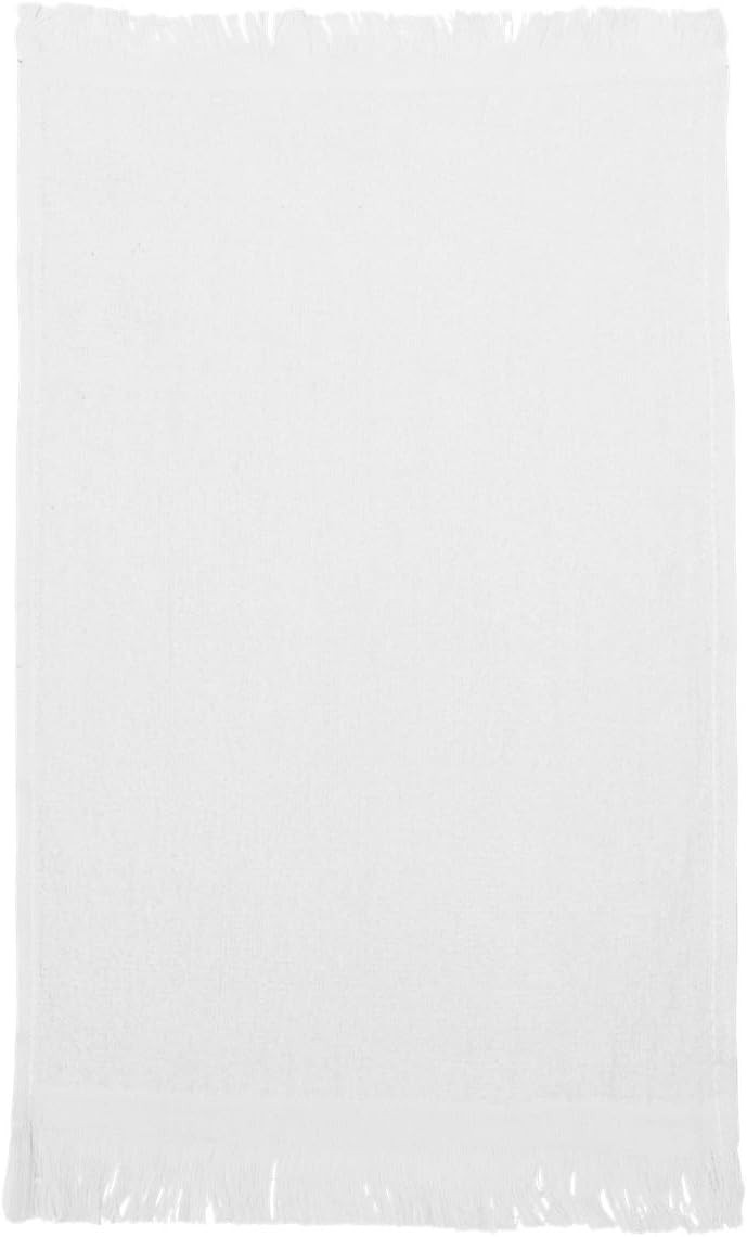 Fringed Reversible Fingertip Towel, Cotton, Size: 11in W x 18in L (10 Pack)