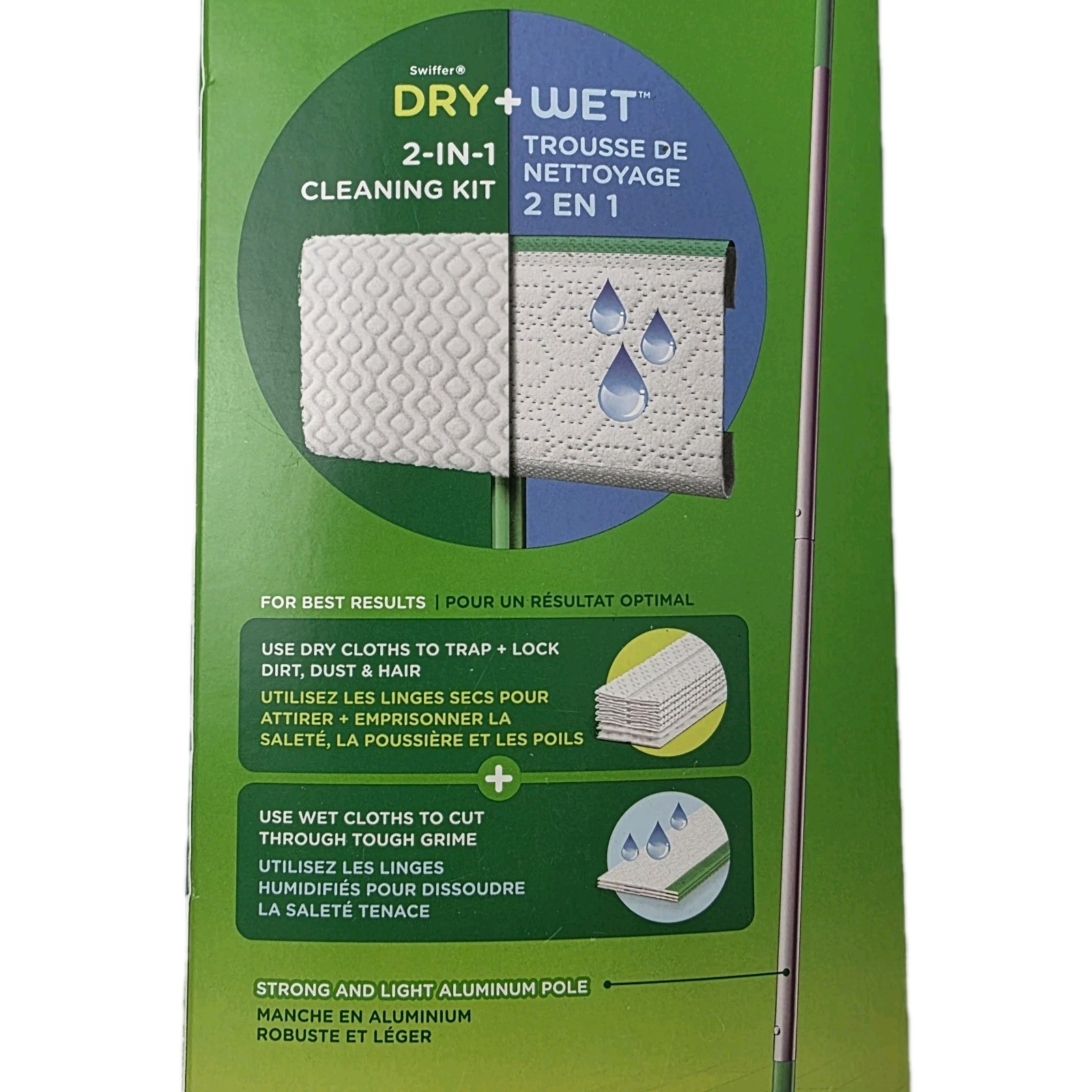 Swiffer Sweep + Mop,Broom & Mop Alternative,Dry & Wet Floor Cleaner,Fresh Scent