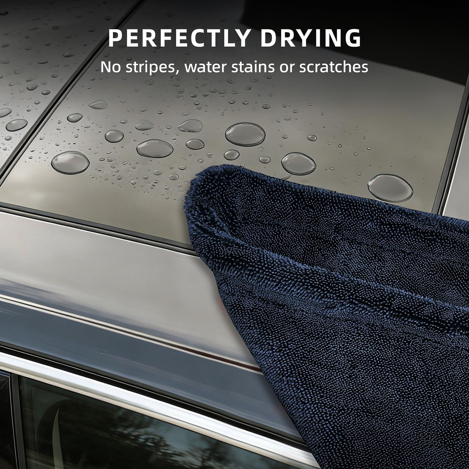 Microfiber Car Drying Towel 24×36 Inches 1500GSM Twisted Loop Ultra Absorbent