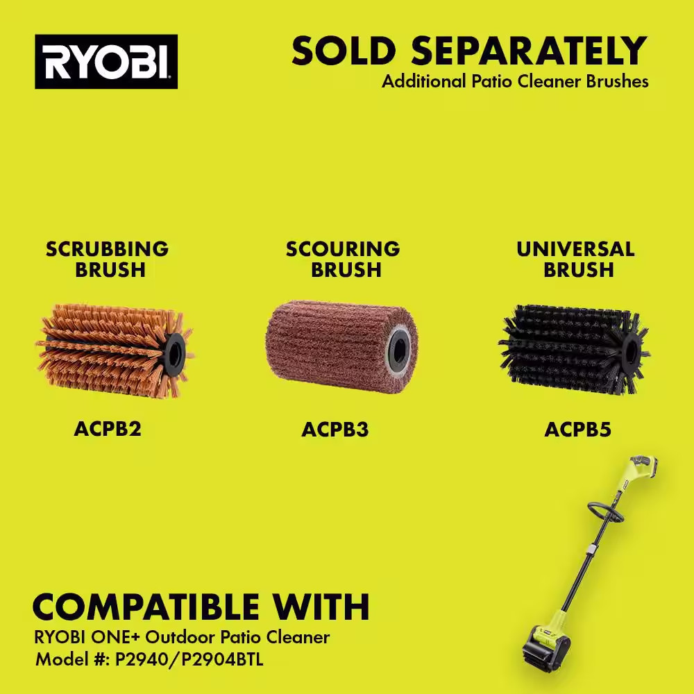 Wood Scrubbing Brush for Outdoor Patio Sweeper
