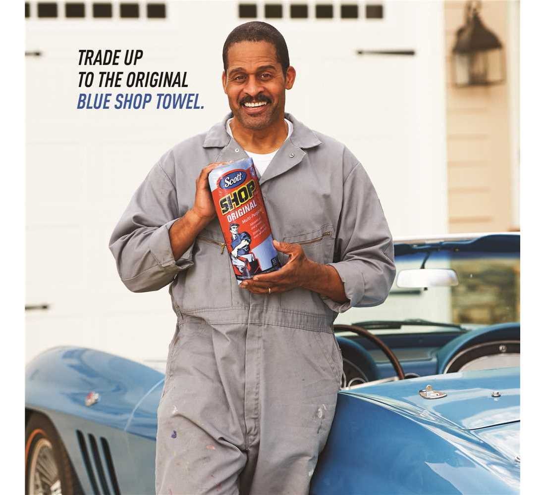 SCOTT 75130 Shop Towels Original Blue Shop Towels – pack of 30