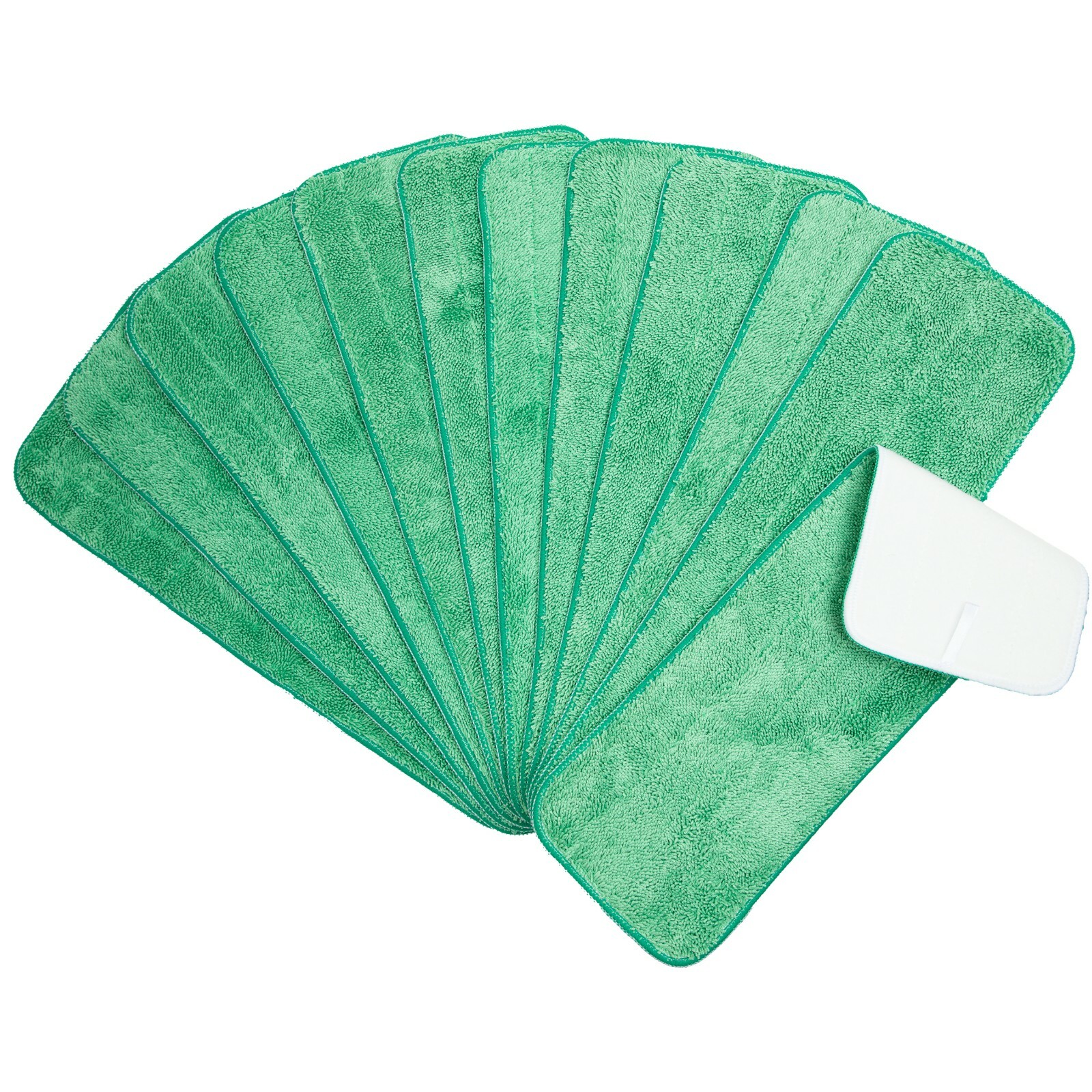 12 Pack of Flat Mop Refill Pads for Dry and Wet Mops, Pad Size & Color Options