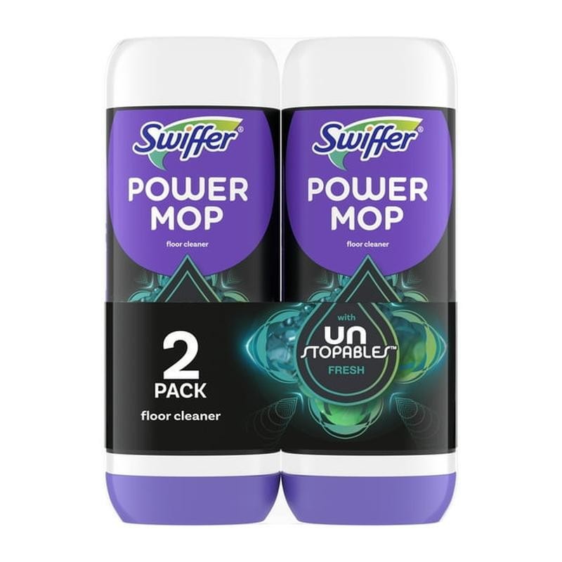 Power Mop Floor Cleaner Solution Unstopables Fresh Scent 25.3 oz 2 Pack New