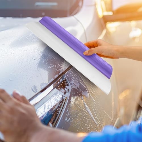 Pack 14 Inch Car Drying Squeegee Longer Silicone Water Squeegee Window 2 Purple