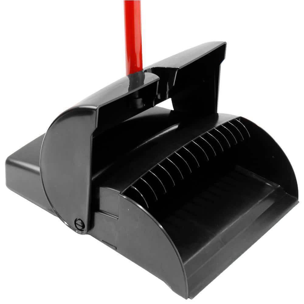 12 in. x 36 in. High Power Closed Lid Lobby Dustpan with Handle