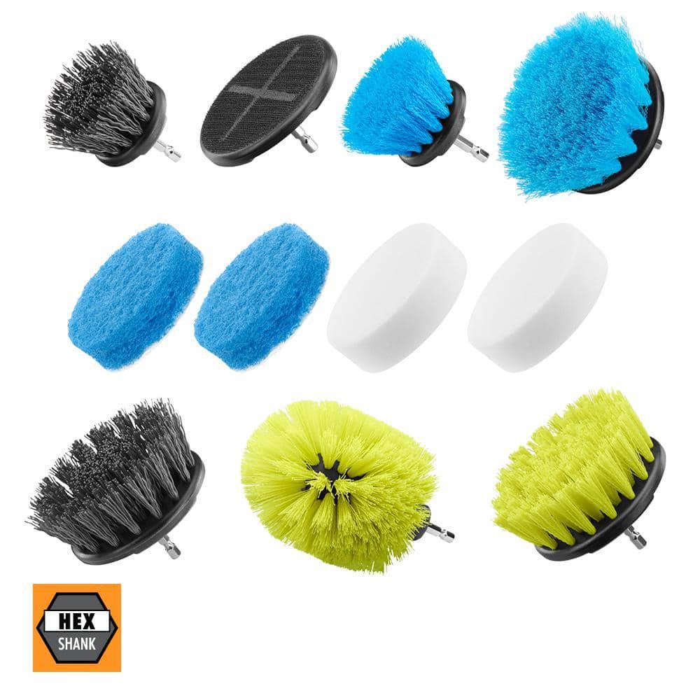 RYOBI Scrubber Accessory Multi-Purpose Cleaning Kit Sponge Bristle Brush 11-Pcs