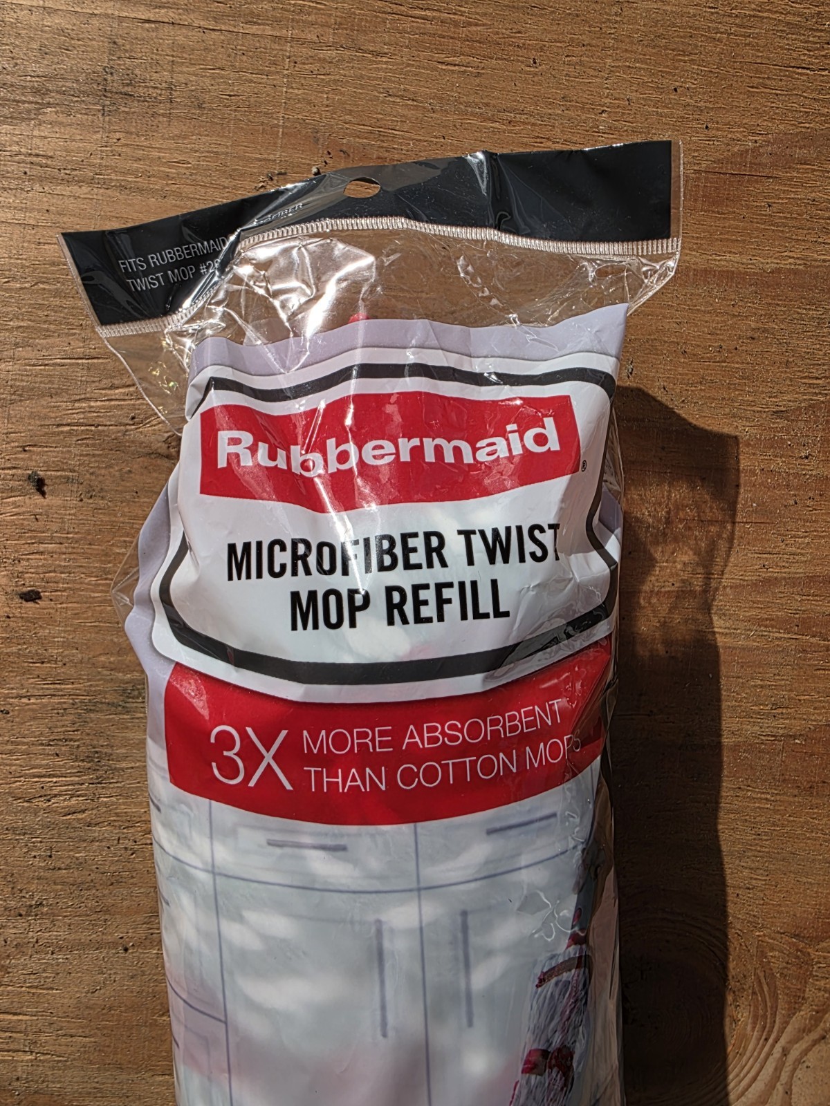 Rubbermaid Microfiber Twist Mop Replacement Head White Gray Red 2088701