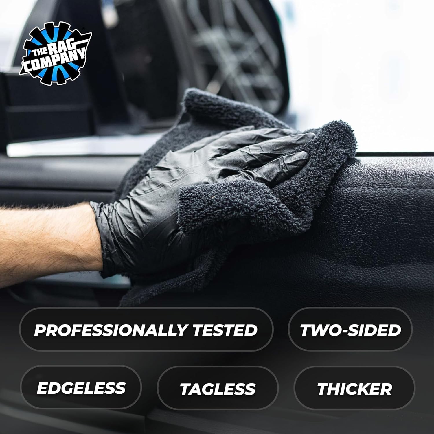 Professional 10-Pack Edgeless Microfiber Towels for Ultimate Car Care – 16×16