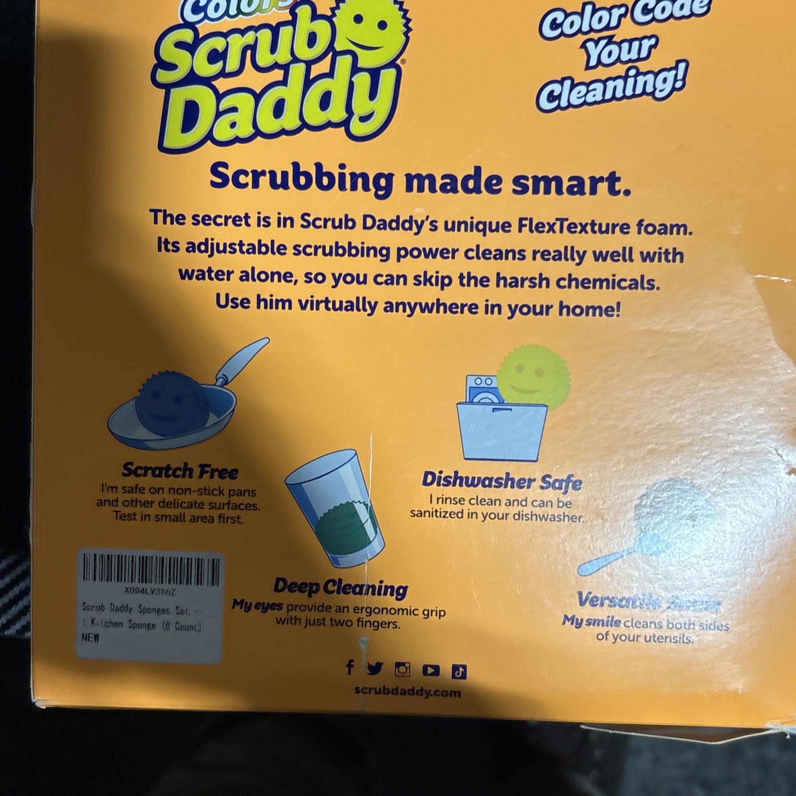 Scrub Daddy Scratch-Free Sponges for Dishes & Home Variety Pack 8 Count