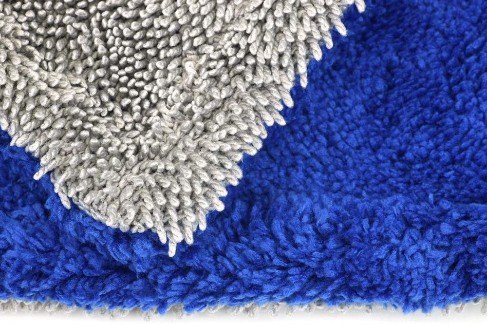 Amphibian Dual Side Microfiber Car Drying Towel Twist Plush 20×30 Inch Blue