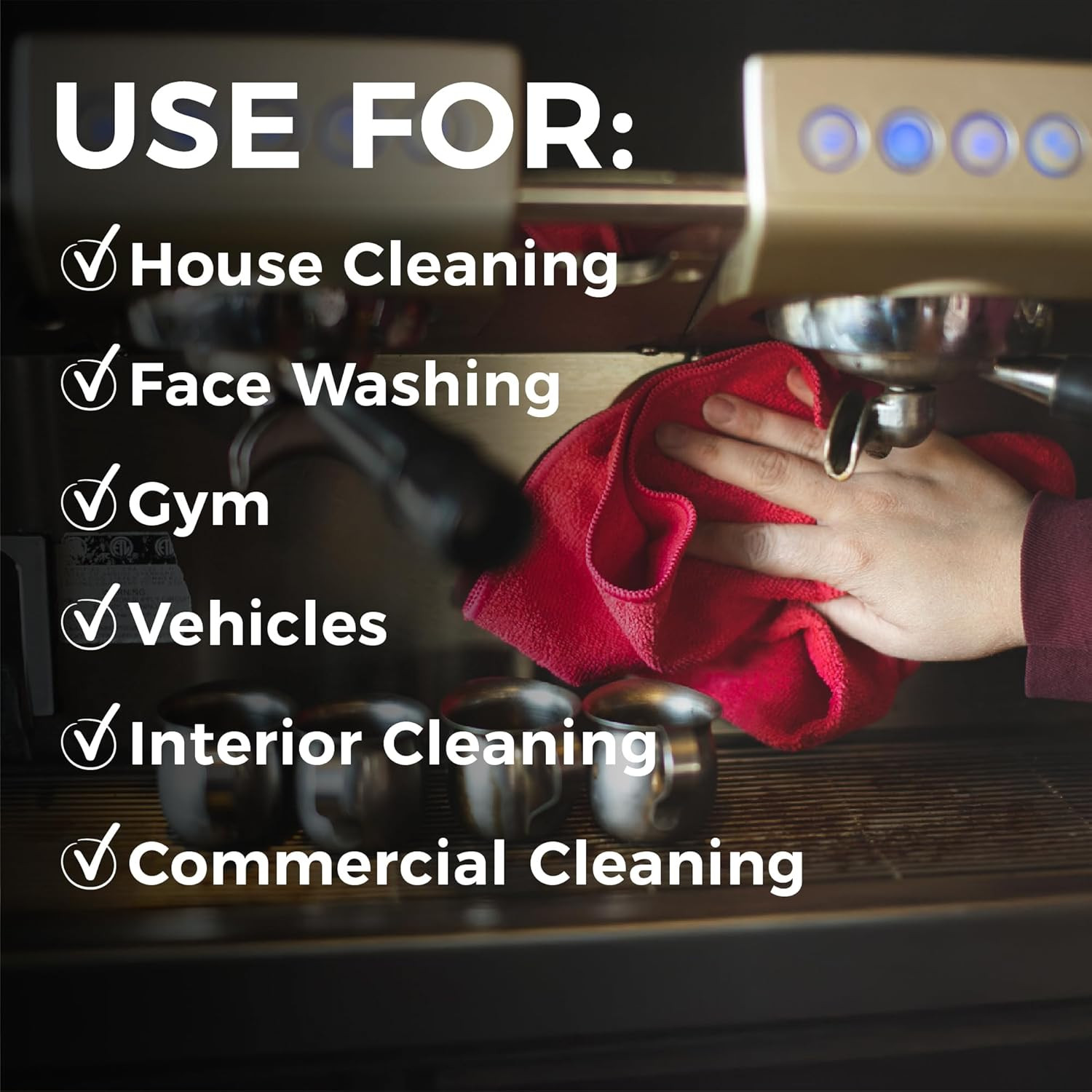 – All-Purpose Microfiber Terry Cleaning Towels – Commercial Grade, Highly Absorb