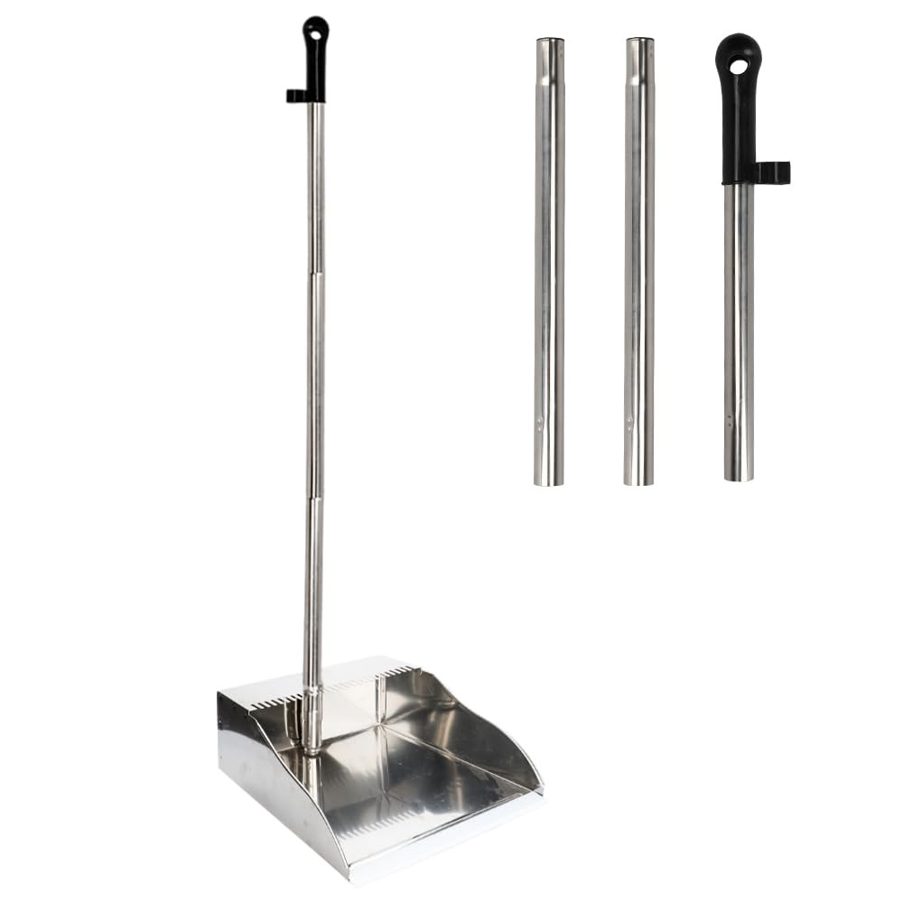 Stainless Steel Dustpan Metal Dustpan with Handle Heavy Duty Dust Pan Upright…