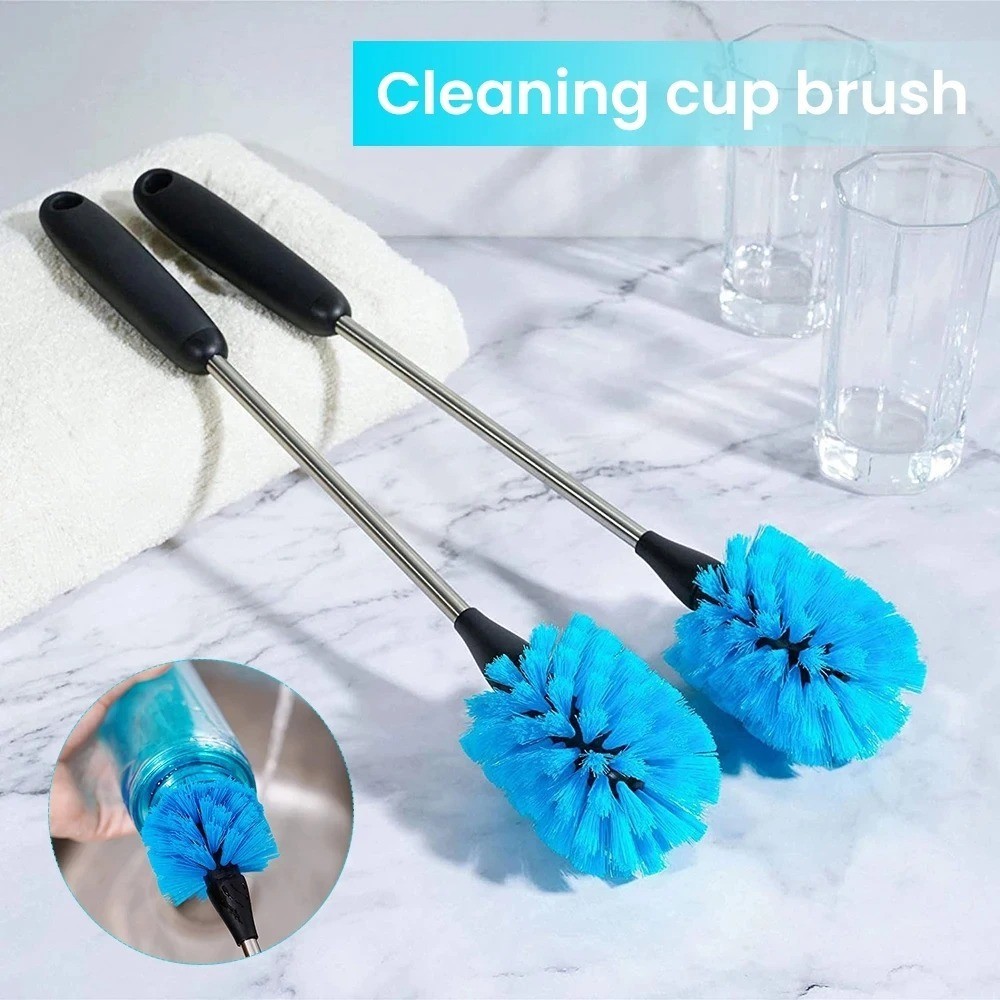 3-in-1 Stainless Steel Water Bottle Brush Set Cleaning Brush Long Handle Water