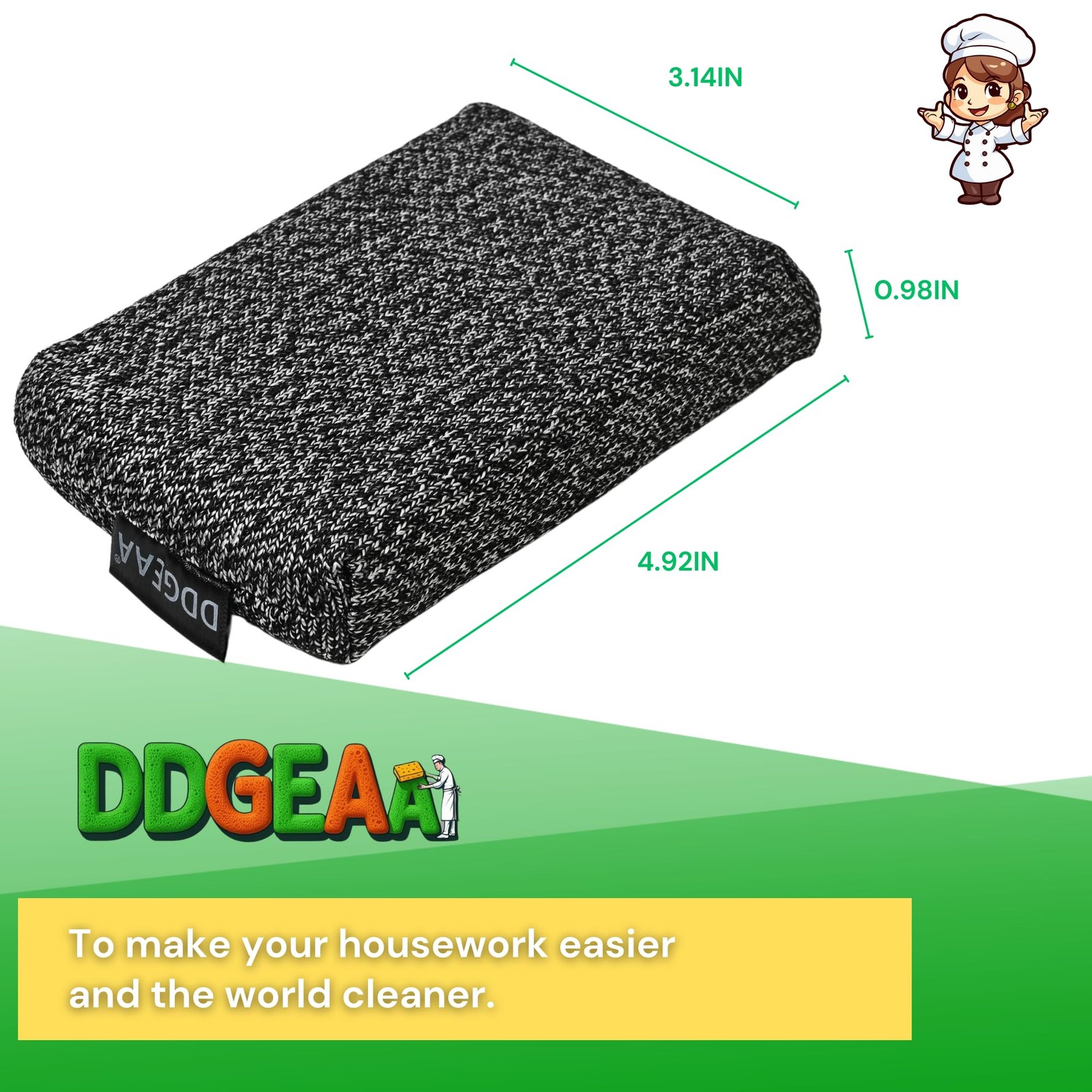 Heavy – Duty Kitchen Sponge – 20 Times More Durable, Scratch Free, Suitable f…