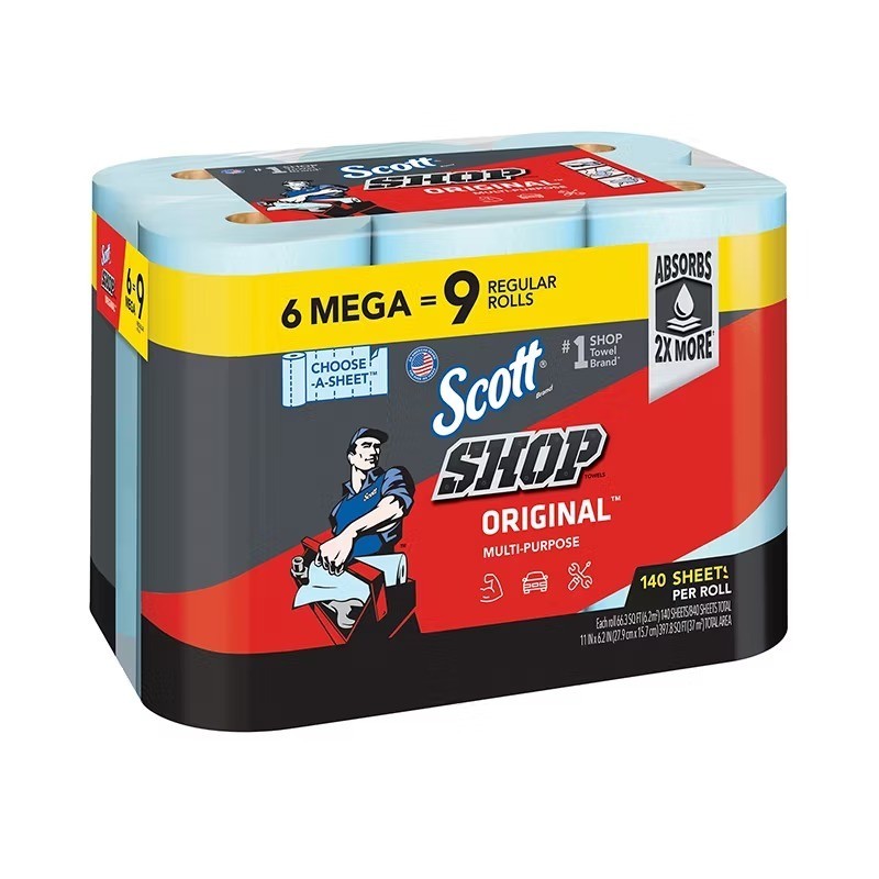 Scott Shop Towels Blue Original Multi Purpose Paper Towel 840 Sheets 6 Mega Roll