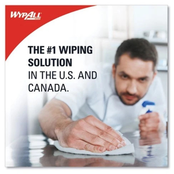 WypAll X70 Foodservice Towels, Kimfresh Antimicrobial, Unscented, White, 300/CT