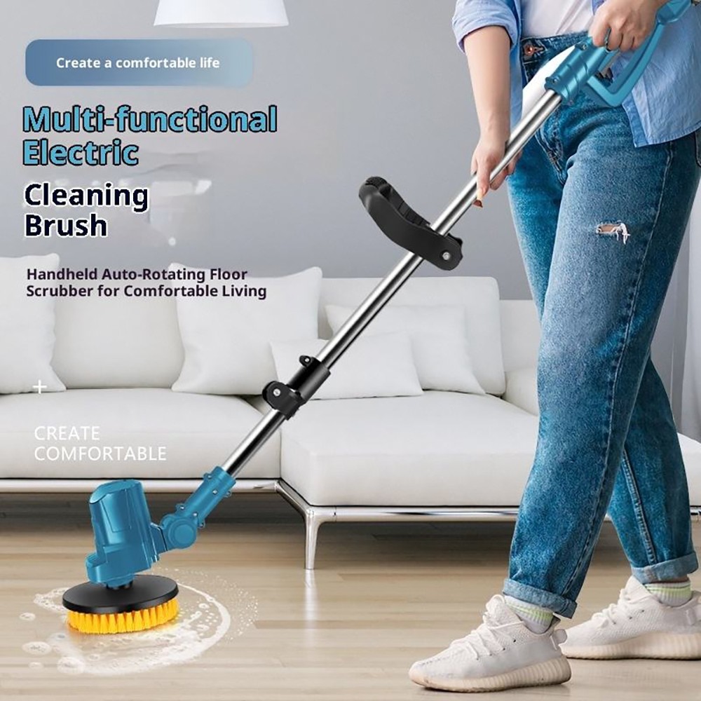 5000RPM Electric Spin Scrubber with Two Batteries Cordless Tile Floor Scrubber