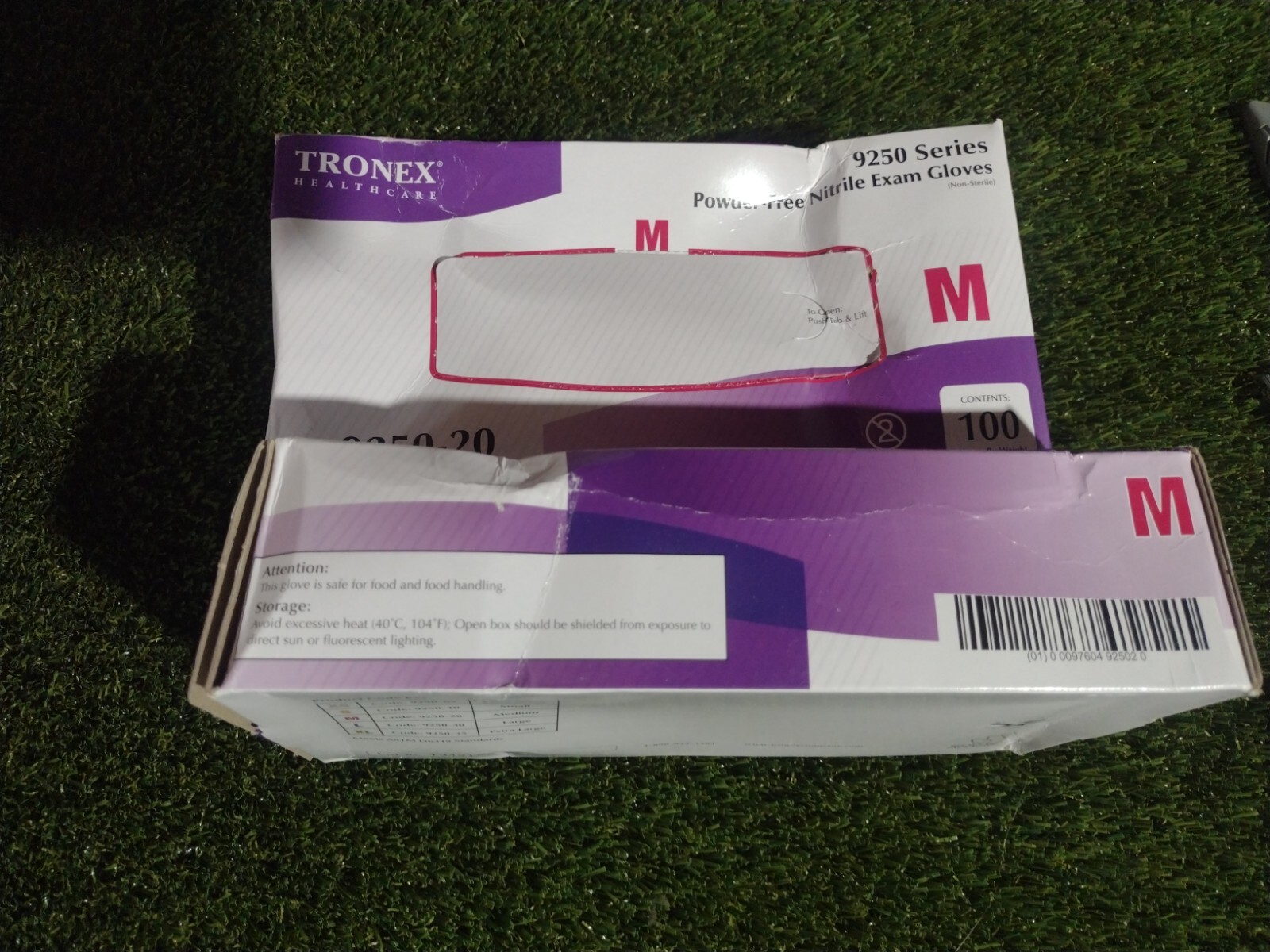 TRONEX 9250-20 NITRILE FINGERTIP TEXTURED EXAM GLOVES- MEDIUM “LOT OF 3 BOXES”